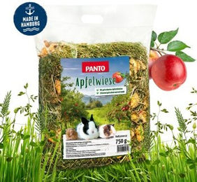 Panto Premiumheu Apfelwiese mit Apfelstücken für Kaninchen 5x 750g - 6 x 0,75 kg – Bild 1 von 6