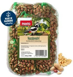 PANTO Wildvogel Futter Nussbeutel mit Erdnüssen für Wildvögel und Eichhörnchen 16 x 500 g - 16 x 500 g – Bild 1 von 7