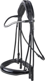 Passage Line RP Dressurkandare Schwarz für Warmblut aus Leder – Bild 1 von 1