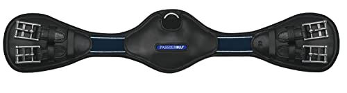 Passier Blue Wave Sattelgurt aus Leder in Schwarz mit Ellenbogenausschnitt und D-Ring 80cm – Bild 1 von 2