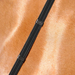 Passier Gurtzügel mit Gummieinwebung aus Leder in Schwarz für Warmblut – Bild 1 von 2