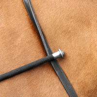 Produktbild von Passier Lederzügel einseitig gummiert zum Knöpfen für Warmblut Pferde - 140 cm