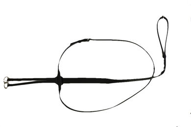 Produktbild von Passier Martingal aus Leder mit Gummistopper in Schwarz