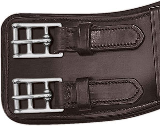 Passier Sattelgurt aus Leder geschweift kurz Schwarz 65 cm – Bild 1 von 4