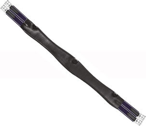 Passier Sattelgurt aus Leder geschweift lang mit Elastik Havanna 145 cm – Bild 1 von 2
