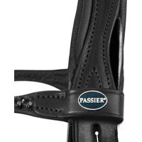 Produktbild von Passier Shadow Trense anatomisch aus Leder für Vollblut in Schwarz