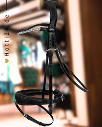 Produktbild von Passier Trense Favorite powered by Ingrid Klimke aus Leder mit Black Clear Crystals in Schwarz
