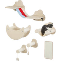 Produktbild von Patootie Fruitie 6-teiliges Katzenkletterspielzeug-Set mit Hängematten und Plattformen in Beige