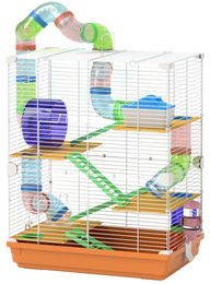 Patootie Fruitie Hamsterkäfig mit Zubehör Set in Orange 46 x 30 x 58 cm – Bild 1 von 1