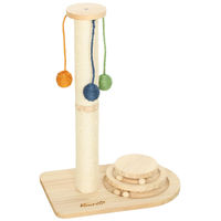Produktbild von Patootie Fruitie Katzenbaum aus Naturholz mit 3 Hängebällen 56,5 cm hoch