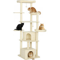 Produktbild von Patootie Fruitie Katzenbaum beige mit 2 Verstecken und 2 Liegeflächen für 2 bis 3 Katzen 200 cm hoch