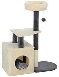 Patootie Fruitie Katzenbaum Cremeweiß mit Versteck, Kissen, Sisalstämmen und Ball 92 cm – Bild 1 von 1
