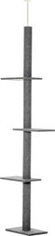 Patootie Fruitie Katzenbaum grau höhenverstellbar von Boden bis Decke mit 4 Aktivitätsstufen Maße 43 x 27 x 228-260 cm – Bild 1 von 1