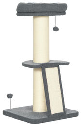 Patootie Fruitie Katzenbaum Grau mit Sisalstamm und Aussichtsplattform 92 cm – Bild 1 von 1
