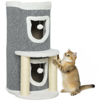 Produktbild von Patootie Fruitie Katzenbaum Grau mit Versteckmöglichkeiten und Sisalstämmen 76 cm