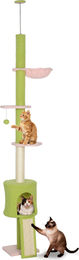 Patootie Fruitie Katzenbaum Grün mit 5 verstellbaren Höhenstufen, Blumenplattformen, Versteck und Hängematte (220-240 cm) – Bild 1 von 1