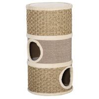 Produktbild von Patootie Fruitie Katzenbaum in Khaki und Kaffee mit 3 Ebenen, Plüschhöhle und Sisalseil, 70 cm hoch