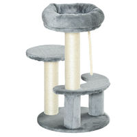 Produktbild von Patootie Fruitie Katzenbaum mit 2 Sisal-Kratzstämmen und 3 Kletterplattformen in Grau