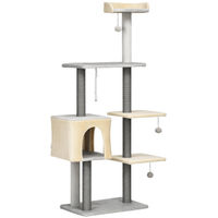 Produktbild von Patootie Fruitie Katzenbaum mit Bett, Häuschen und Sisal-Kratzstämmen 156 cm hoch