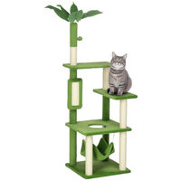 Produktbild von Patootie Fruitie Katzenbaum mit Hängematte, Ball und Sisal-Kratzbaum in Grün 49 x 49 x 142 cm