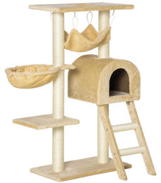 Patootie Fruitie Katzenbaum mit Hängematte und Höhle aus Natursisal 55 x 30 x 100 cm – Bild 1 von 1