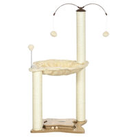 Produktbild von Patootie Fruitie Katzenbaum mit Hängematte und Spielbällen für Katzen bis 5 kg Beige 53,5 x 53,5 x 90 cm