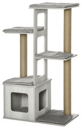 Patootie Fruitie Katzenbaum mit Höhle und Juteseilen Grau 67 x 38,5 x 114 cm – Bild 1 von 1