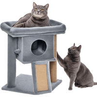 Produktbild von Patootie Fruitie Katzenbaum mit Jute-Kratzstamm und Spielball in Hellgrau