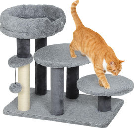 Patootie Fruitie Katzenbaum mit Katzentreppe und Sisal-Kratzstamm in Grau – Bild 1 von 1