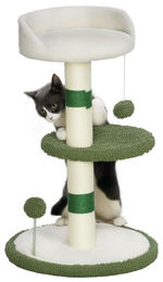 Patootie Fruitie Katzenbaum mit Korb und Sisalstamm in Grün und Weiß – Bild 1 von 1
