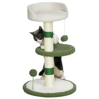 Produktbild von Patootie Fruitie Katzenbaum mit Korb und Sisalstamm in Grün und Weiß