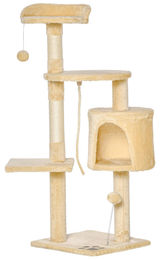 Patootie Fruitie Katzenbaum mit Kratzstämmen und Spielzeug beige 40 x 40 x 114 cm – Bild 1 von 1