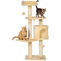 Produktbild von Patootie Fruitie Katzenbaum mit Kratzstamm und Spielbällen in Beige 114 cm