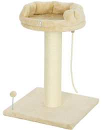 Patootie Fruitie Katzenbaum mit Plüschbett, Ball und Sisalstamm Beige 55 x 55 x 83 cm – Bild 1 von 1