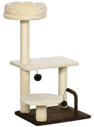 Patootie Fruitie Katzenbaum mit Sisalstamm Liegefläche und Spielbällen aus Spanplatte und Plüsch 44 x 38 x 81 cm – Bild 1 von 1