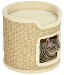 Patootie Fruitie Katzenbaum mit Spiel- und Ruhebereich in Khaki-Beige für Katzen bis 5 kg – Bild 1 von 1
