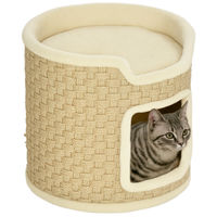 Produktbild von Patootie Fruitie Katzenbaum mit Spiel- und Ruhebereich in Khaki-Beige für Katzen bis 5 kg