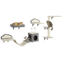 Produktbild von Patootie Fruitie Katzenbaum Wandmontage 4-teiliges Set mit Sisal-Kratzflächen beige