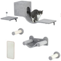 Produktbild von Patootie Fruitie Katzenkletterset mit Plattform, Hängematte, Leitern und Kratzbaum in Grau