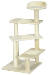 Patootie Fruitie Katzenkratzbaum Beige 100 cm mit Sisalstamm und Plattform für kleine und mittelgroße Katzen – Bild 1 von 1