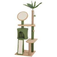 Produktbild von Patootie Fruitie Katzenkratzbaum Grün mit Höhle und Spielbällen für zwei Katzen