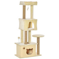 Produktbild von Patootie Fruitie Katzenkratzbaum mit herausnehmbarer Höhle und Bett in Beige