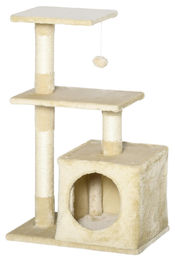 Patootie Fruitie Katzenkratzbaum mit Hundehütte 50 x 30 x 81,5 cm – Bild 1 von 1