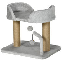 Produktbild von Patootie Fruitie Katzenkratzbaum mit Jute-Kratzpfosten und Plattform Grau 42 cm