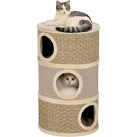Produktbild von Patootie Fruitie Katzenkratzbaum mit Natursisal und Seegras in Khaki-Kaffee 45 x 45 x 79 cm