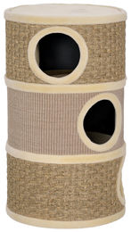 Patootie Fruitie Katzenkratzbaum mit Natursisal und Seegras in Khaki-Kaffee 45 x 45 x 79 cm – Bild 1 von 1