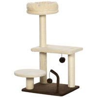 Produktbild von Patootie Fruitie Katzenkratzbaum mit Sisalstamm und Spielbällen aus Plüsch 44 x 38 x 81 cm