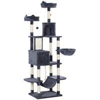 Produktbild von Patootie Fruitie Katzenkratzbaum Plüsch-Spielturm Dunkelgrau 60 x 50 x 206 cm