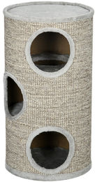 Patootie Fruitie Katzenkratzbaum zylindrischer Sisalkratzturm mit Plüschbezug grau 38 x 70 cm – Bild 1 von 1