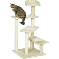 Produktbild von Patootie Fruitie Kratzbaum für kleine bis mittelgroße Katzen aus Plüsch und Sisal in Beige, 100 cm hoch